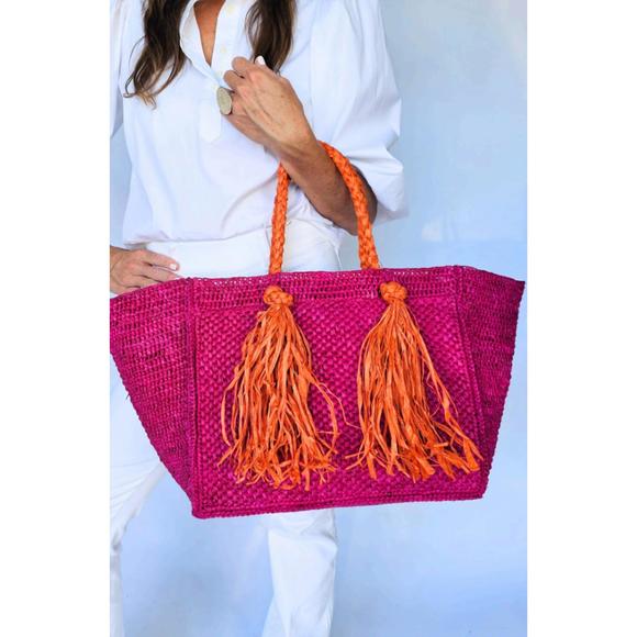 NEW BALDIZ women's camilla tote bag in pink - Picture 1 of 1